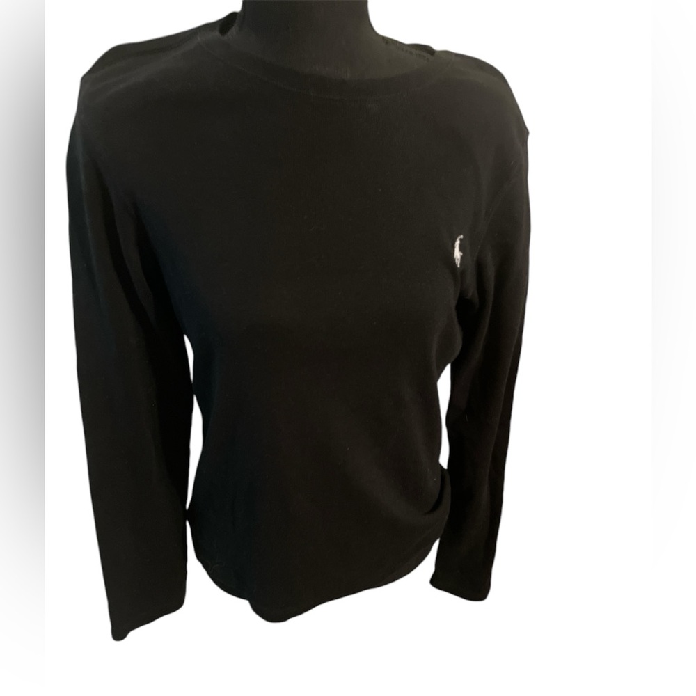 Ralph Lauren Black Long Sleeve Polo Top